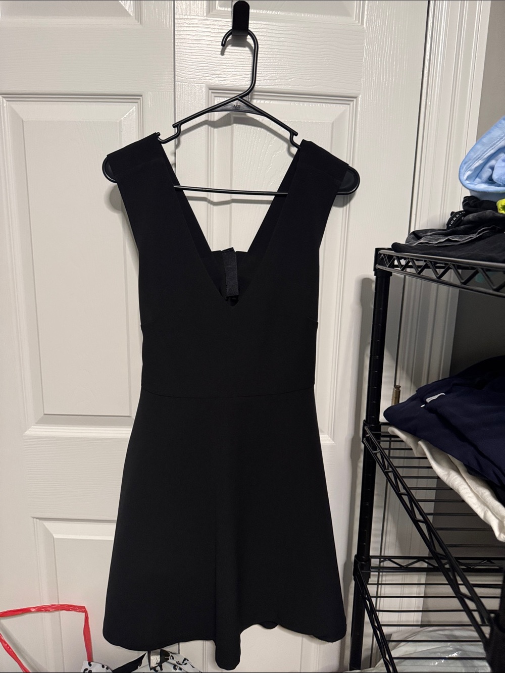Zara Black V-Neck Mini Dress